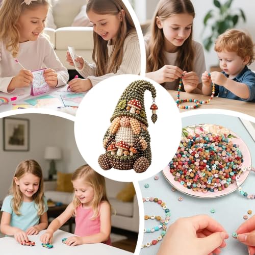 Kit DIY gnomo 3D de cuentas de resina, el regalo creativo ideal para aficionados 3