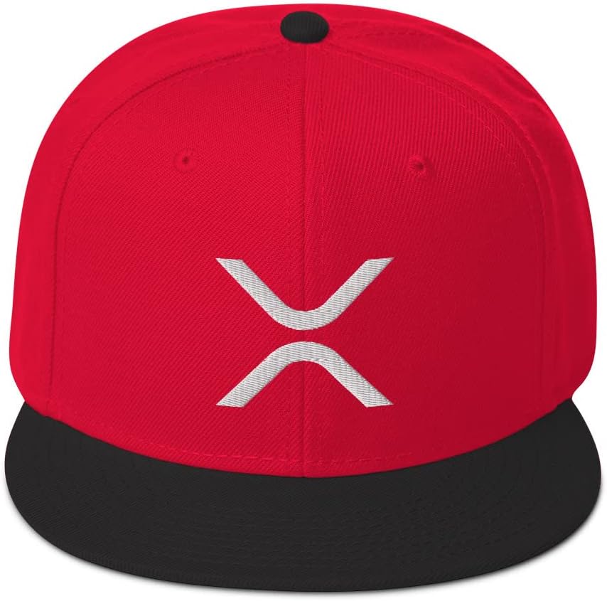 Hogue WS LLC Ripple XRP Cryptocurrency Logo Hat (Embroidered Wool Blend Snapback Cap)
