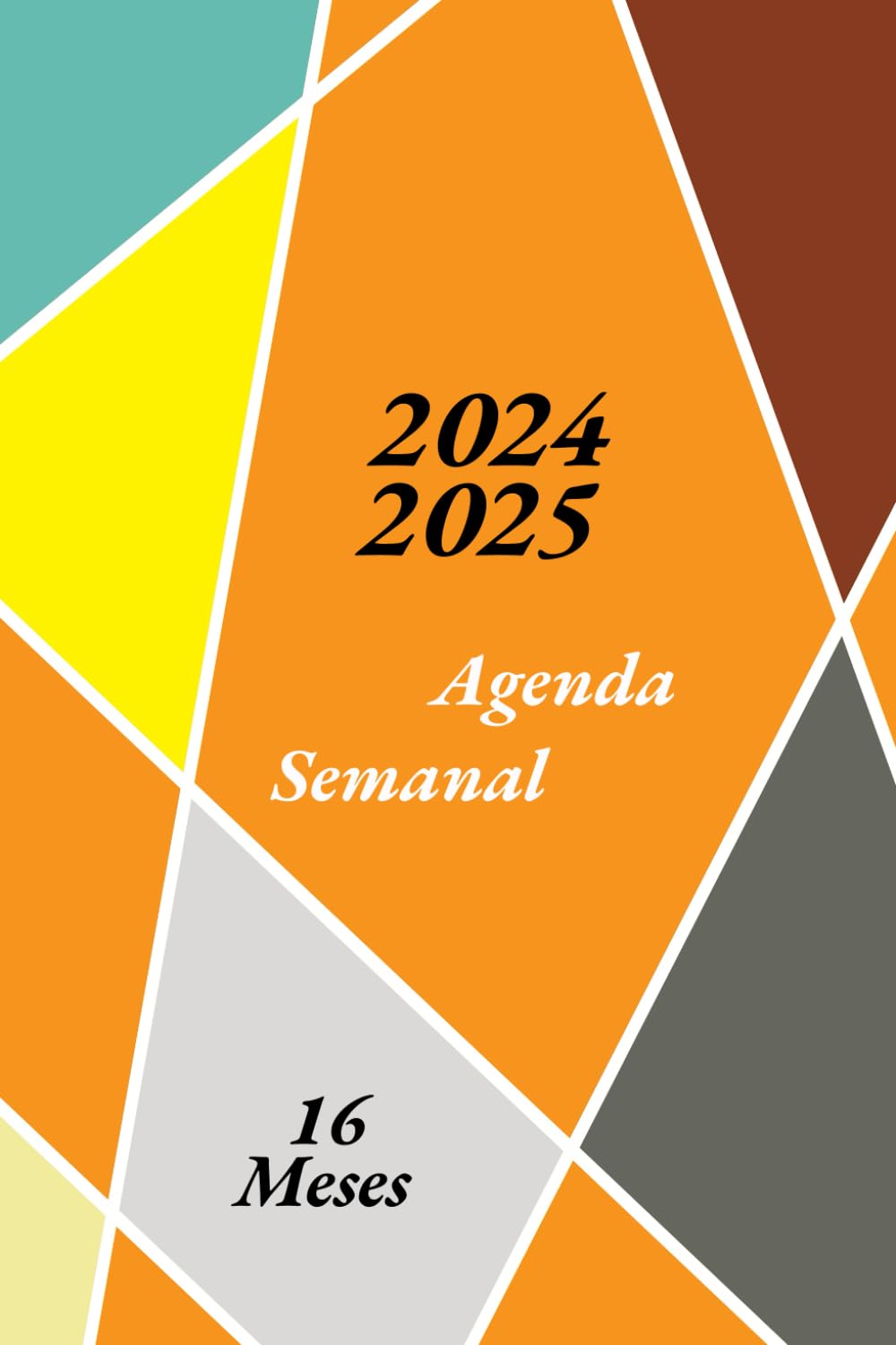 Agenda 16 meses 2024 2025 A5: de Septiembre 2024 a diciembre 2025 | Planificador Semana Vista | 1 Semana en 2 Páginas