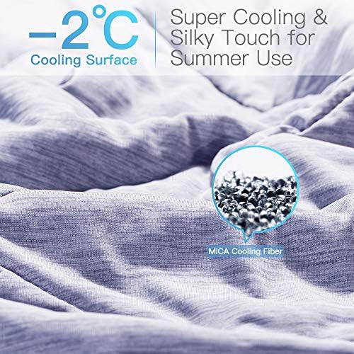 Elegear Summer Cool Duvet, 2 in 1 Combination Summer Duvet 4.5 Tog, Anti Allergy Cool Blanket Keep You Cool and Have a Good Sleep (150x200cm, Blue)