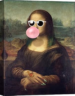 Foto di ART PRINT CAFE' – Quadri Pop Art, colorati, divertenti per decorare casa - stampa su tela - Matt Spencer, Leisure Time, Monna Lisa - 40x60 cm