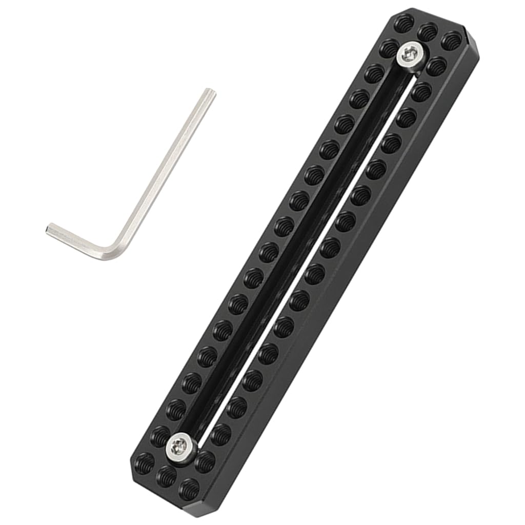 Elnwnnkc Multi Hole Aluminum Alloy Camera Mounting Plate with Multiple 1/4 Threaded Holes for Photography Lighting