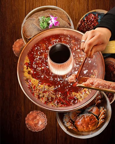 Olla China para Fondue de Carbón 28 cm de Cobre miniatura 7