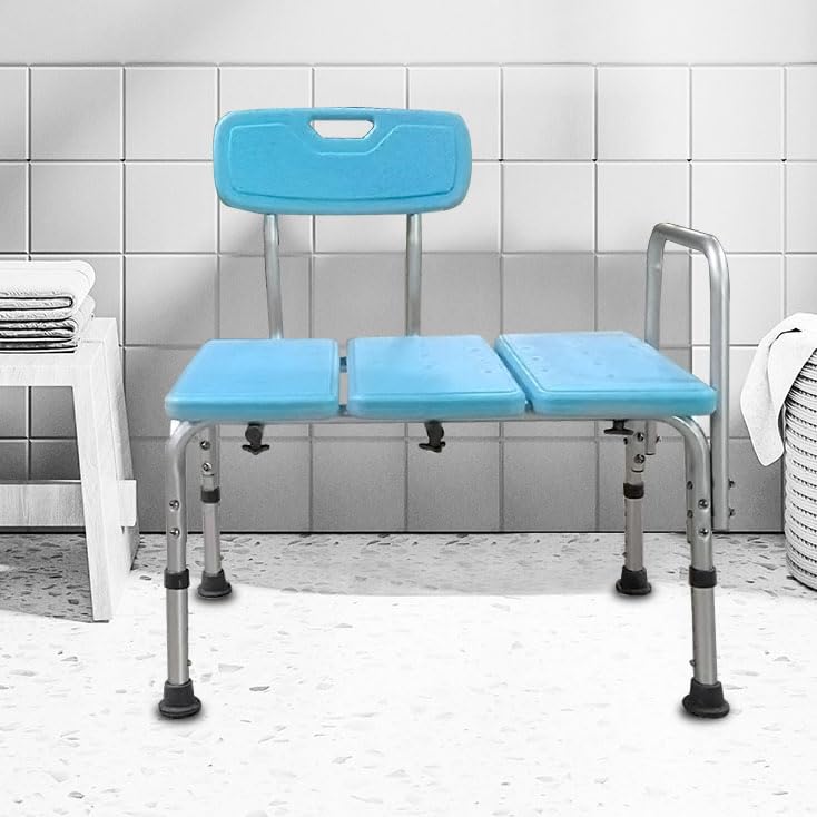 Tabouret de douche robuste blanc contre les chutes dans le bain