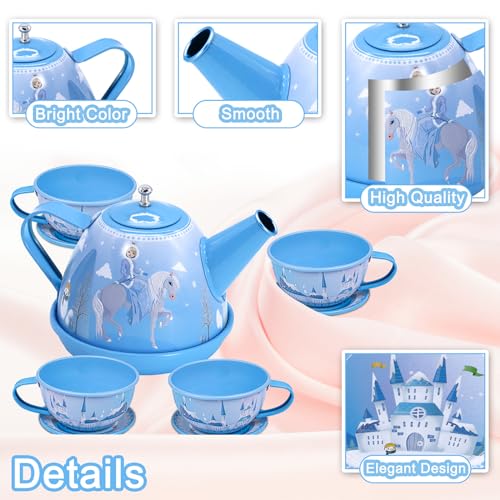 image for PRE-WORLD Tea Party Set for Little Girls, 46Pcs Princess Tea Time Toy 