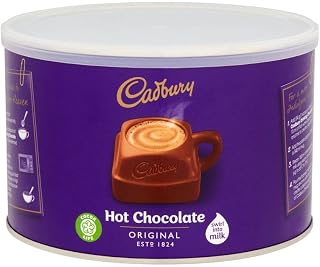 Cadbury Hot Chocolate Original Instant Drinking Hot Chocolate Powder Coated on Truffles, Cakes Milkshakes 1kg Tin