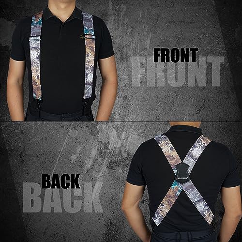 Melotough 2 Inch Wide Suspenders Camo Suspenders For Men X Shape Adjustable Elastic Suspenders Braces With Heavy Duty Snap Hooks thumb #6