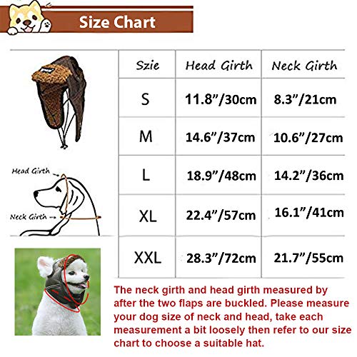 Leconpet Dog Aviator Hat, Dog Winter Pilot Hat With Ear Flaps For Cold Weather (L, Black) #TOP1