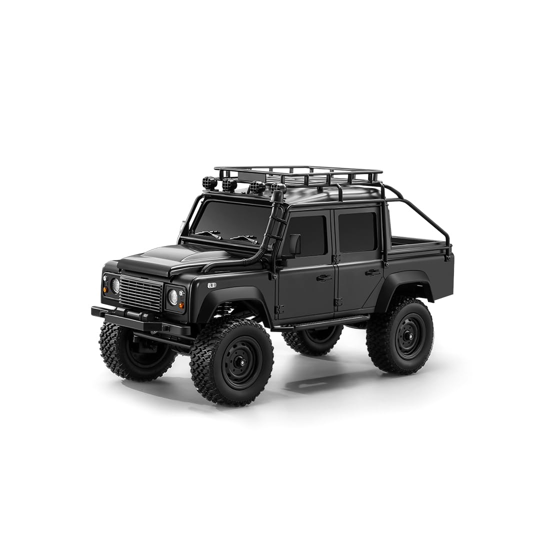 SpedUpX 1/18 Scale RC Rock Crawler MN-111, 4WD Off-Road RC Truck with LED Lights Rechargeable for Adults Hobby Gifts(Black)