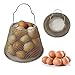 Cestino per Uova in Filo Metallico, Collezione di Uova, Pieghevole, in Filo Metallico, per Uova, con Manico, Originale per casa, Paese, per trasportare e Raccogliere Uova di Gallina, Frutta