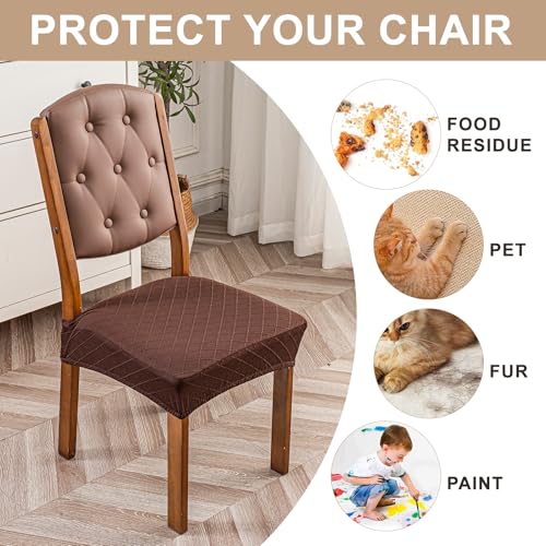 Image of Genina Waterproof Seat Covers for Dining Room Chair Covers,No Rear Covers