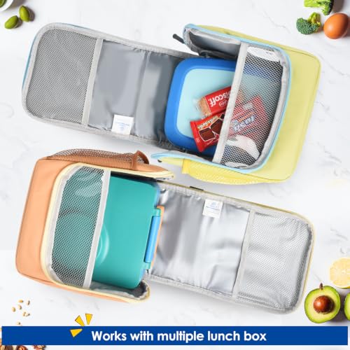 Image of Genteen Kids Lunch Box, Insulated Lunch Bag for Kids, Toddler, Girl, and Boy; Holds Lunch Box, Water Bottle, & Snacks; Easy-Clean Water-Resistant Fabric & Multiple Zippered Pockets (Black)