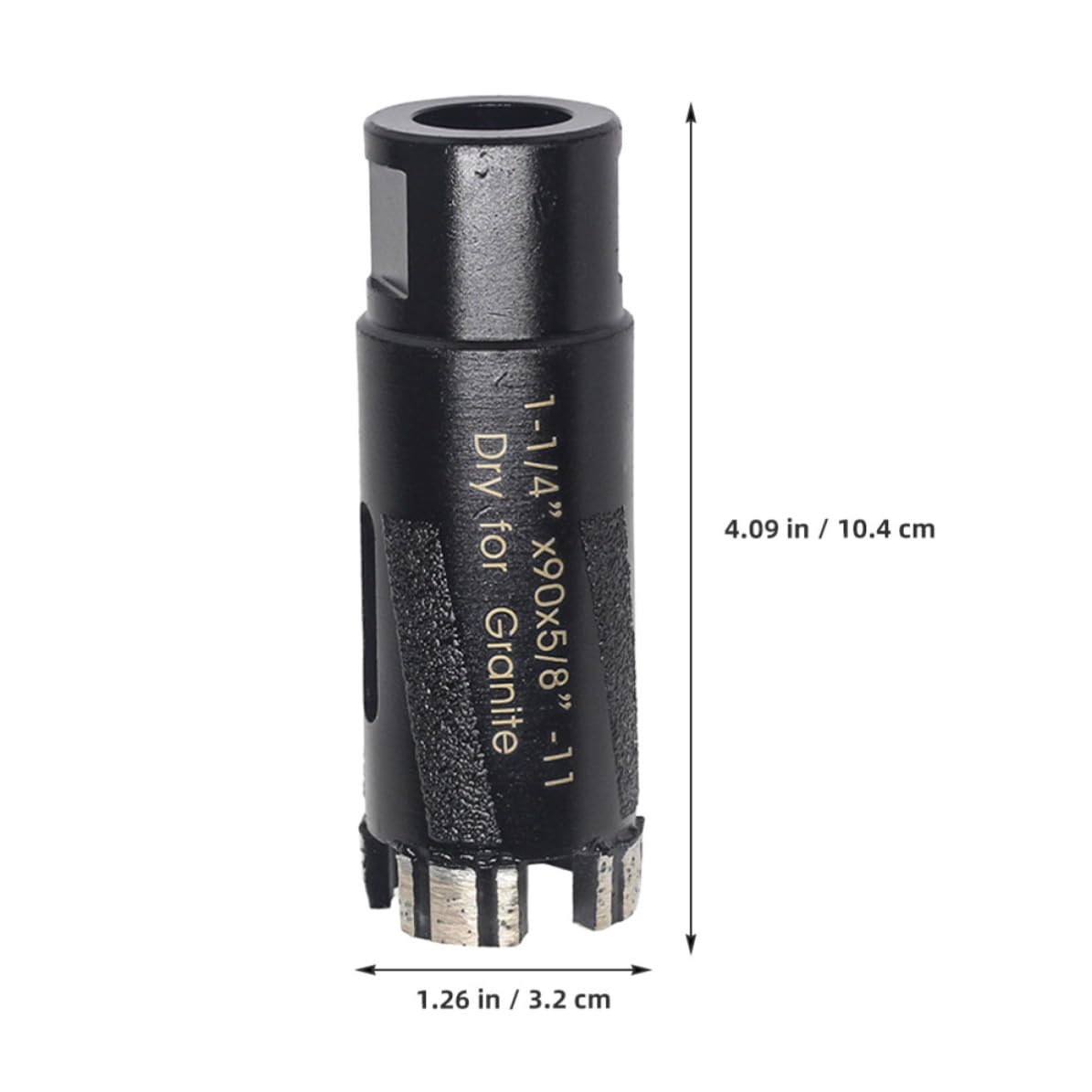 Broca de Diamante Seca para Mármol y Hormigón, Negro