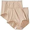 Bali womens Double Support Coordinate Light Control With Lace Tummy Dfx372 2-pack shapewear briefs, Soft Taupe/Soft Taupe, Medium US