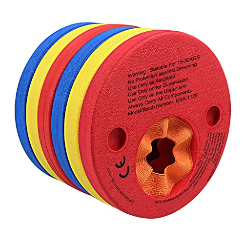 EVA Foam Swim Arm Band Float Aid Discs 6 pc Set for Kids Boys Girls Toddlers Learn to Swim Age 2 6 25 kg max by VERISA