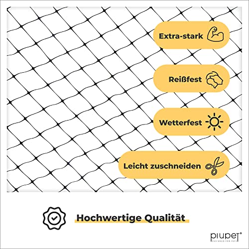 Katzennetz PiuPet drahtverstärkt 4x3m schwarz