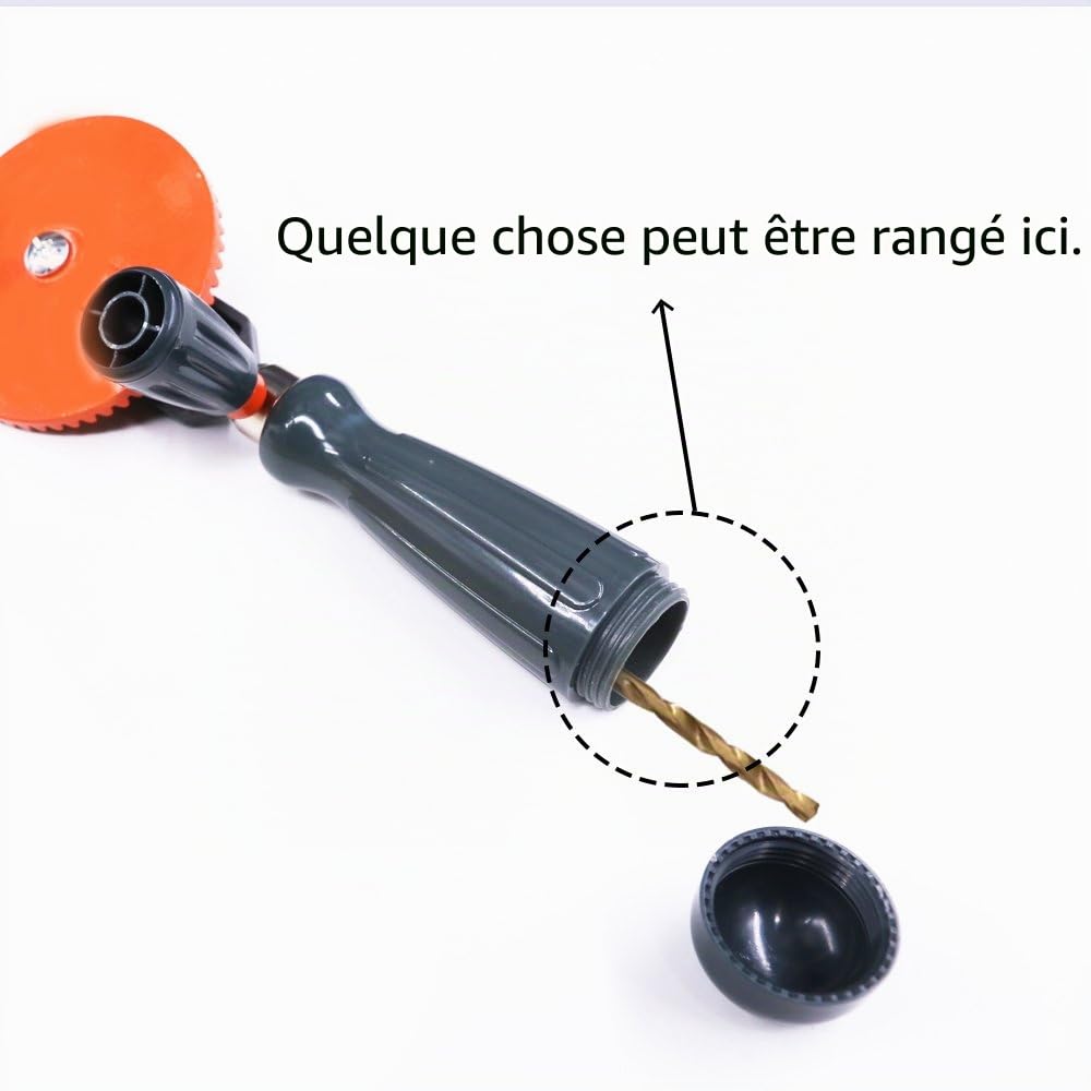 Swpeet puissant Speedy perceuse manuelle 1/10,2 cm d'Acier Double pignons, mandrins et poignée grip pour Woods