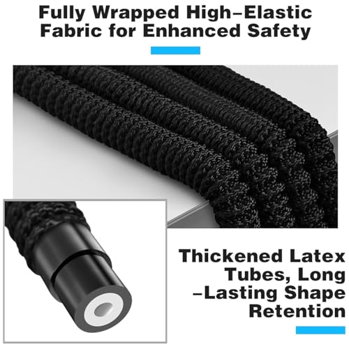 Widerstandsband Set mit Fußpedal und Türanker - Fitness Expander 45kg Trainingsgerät für Zuhause, Home Gym, Muskeltraining, Krafttraining, Resistance Band System