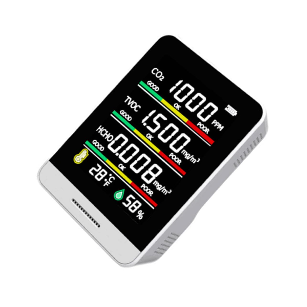 SOLUSTRE Ir Detector Co2 Monitor Desktop Hygrothermograph Home Air Tester Indoor Air Tester