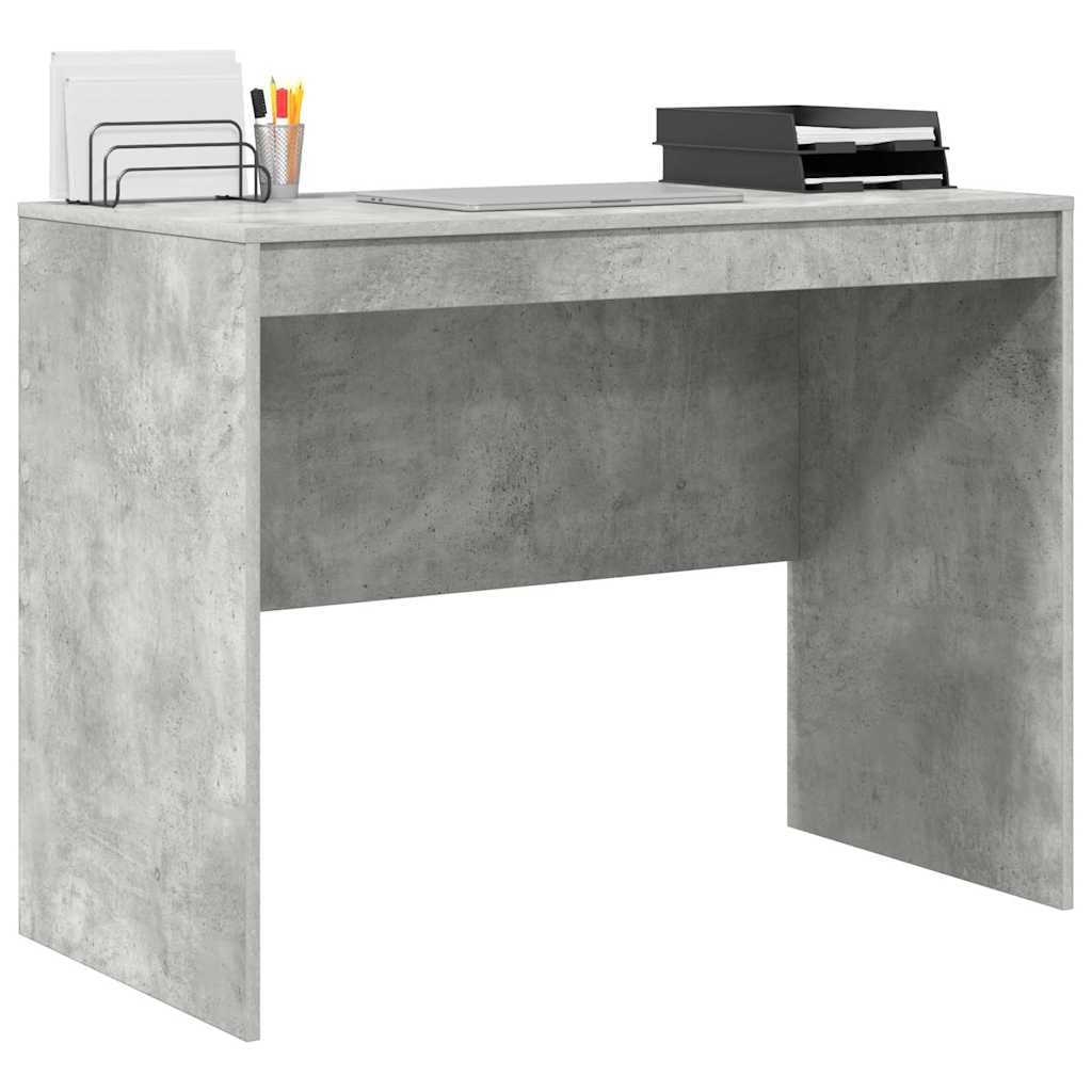 vidaXL Desk Concrete Grey 100 x 50 x 76 cm, Compact Desk, Modern Style, Ergonomic Workspace, Functional Writing Table, Durable Indoor Furniture for Small Rooms