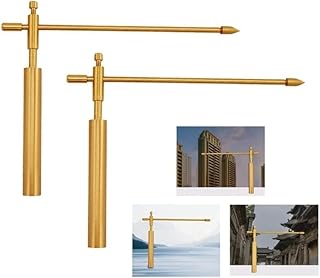 1pair Copper Dowsing Rods, Divining Rod for Ghost Hunting Toos, Divining Water, Treasure, Buried Items