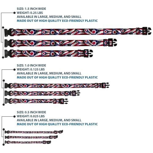 Collar Buckle Down ajustable de 6 a 9 pulgadas con broche de plastico 4