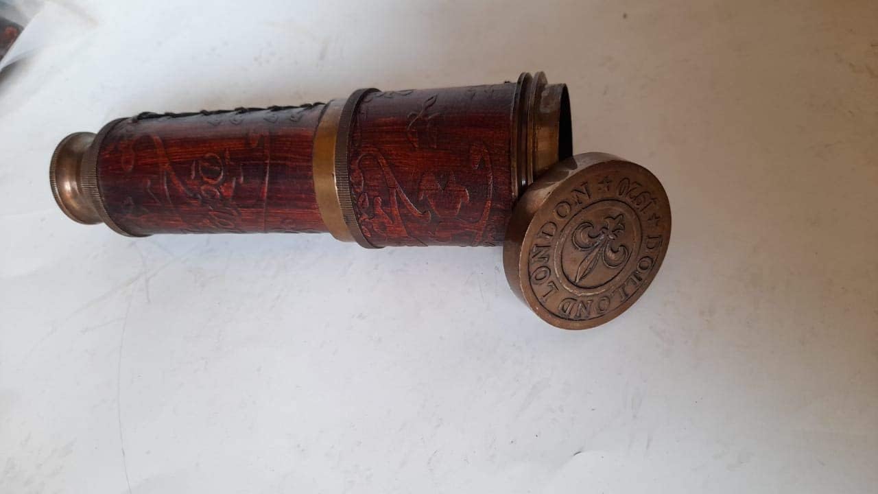 Brass Telescope Dollond London 12" London 1920 Broadhurt Clarkson Antique Replica Spyglass Scope High Resolution DF Lens Brilliant Magnification
