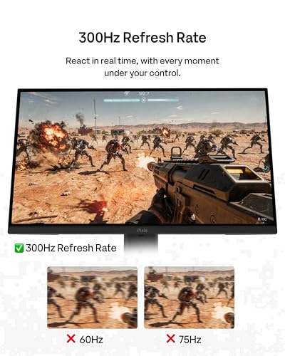 Image of Pixio PX257 Hayabusa 24.5 inch (24 inch / 25 inch Equivalent) 300Hz Refresh Rate FHD 1080p Resolution Fast IPS Panel 1ms GTG Response Time Gaming Monitor with PS2S Ultrawide Heavy-Duty Premium Single