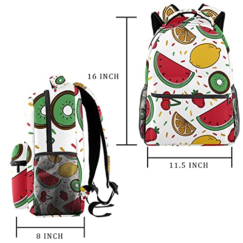 Sac à dos d'écolier multicolore avec grand compartiment de rangement décontracté