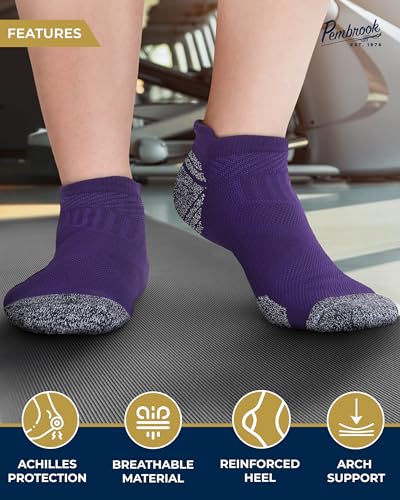 Pembrook Ankle Compression Socks for Women & Men - 4 Pairs | Sports Running Compression Socks | Athletic Ankle Support Socks3
