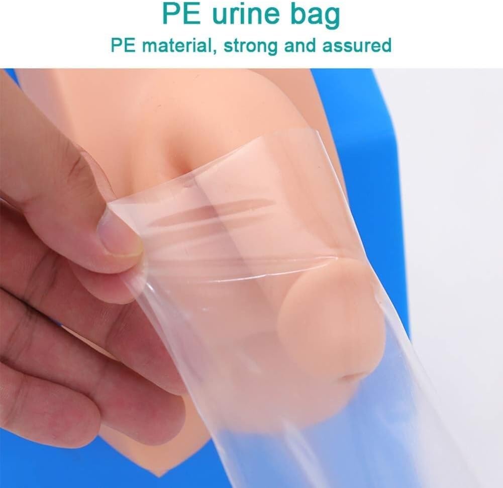 Tenacitee 50 Pieces Portable Urine Collection Bag Disposable Urine Bag with Elastic Band Capacity Urinary Incontinence Aid for Bedridden Elderly and Disabled Men : Health & Household