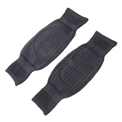 NOLITOY 1 Pair Breathable Wool Winter Knee Sleeves Thickened Elastic Knee Warmer for Men Women for Running Outdoor Activities Cold Weather Dark Grey Random Inner Color Random Color