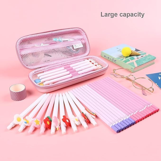 Image of 3D Pink Rabbit Pencil Case Pencil Pouch Waterproof Pencil Box Bag for Kids Girls School Students, (Small Pink Rabbit)