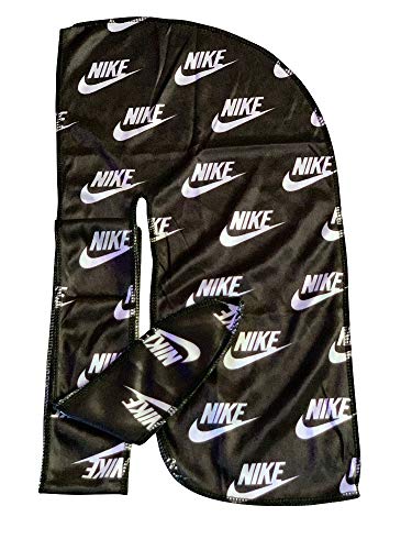 Silky Durag – (Multiple Designs) | 360 Waves (Black White N)