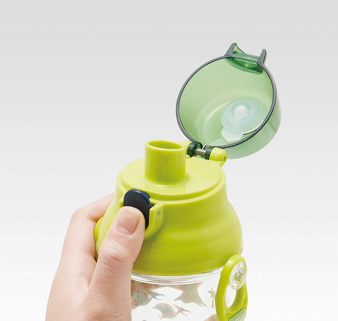 Skater PSB5TR Children's Water Bottle, Clear Bottle, 16.2 fl oz (480 ml), Dinosaur, Boys, Made in Japan