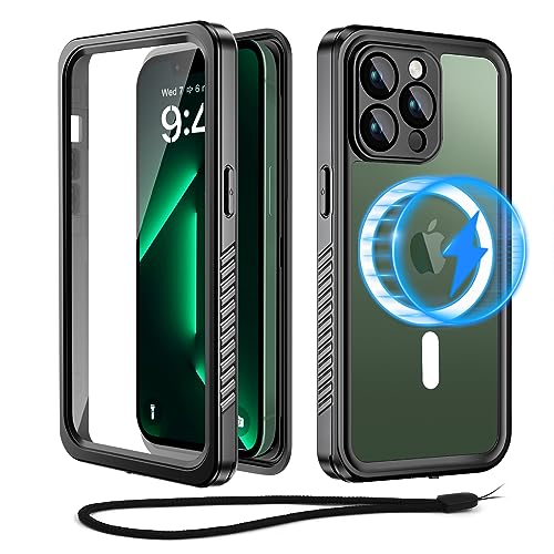 Beeasy Cover per iPhone 12 Pro Max Impermeabile Antiurto, Impermeabile IP68 Full Body Cover, Antigraffio Anti-Neve Robusta Antiurto Protettiva Custodia Subacquea per iPhone 12 Promax (6,7), Rosso
