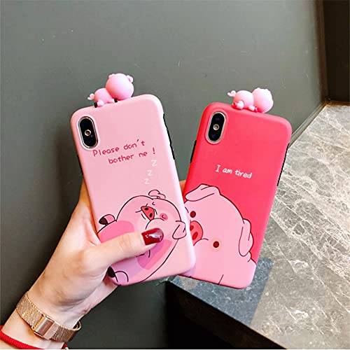 Unnfiko Piglet Phone Case Compatible With Iphone 6/ Iphone 6S, Cute 3D Cartoon Animal Soft Silicone Protective Case For Girls Women (Tired Pig, Iphone 6 / 6S) #TOP6