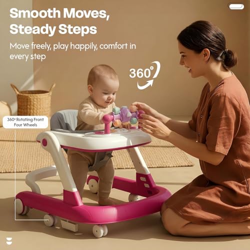 Image of StarAndDaisy Baby Walker for 6-18 Month Baby Boy & Girl /Height Adjustment, Musical Tray & Speed Control /Baby Walker for Kids with Safety Wheels and Comfortable Seat