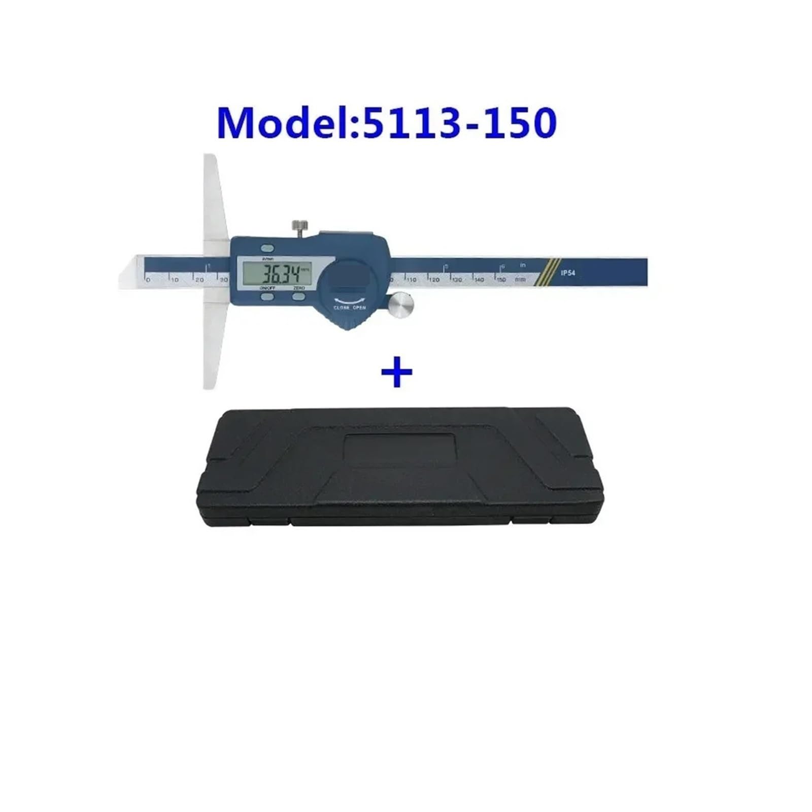 Mikrometer-Set, Tiefenmessschieber-Mikrometer 150/200/300 mm Digitaler Messschieber Edelstahl Elektrischer digitaler Tiefenmesser für Heimwerker/Haushalt(0-200mm)