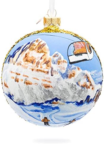 Cortina d'Ampezzo Ski Resort, Italy Glass Ball Christmas Ornament 4 Inches - Image 7