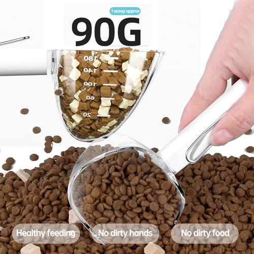 Sonwaha 2 Stück Schaufel für Hundefutter Futterschaufel Haustiere Griff mit Clip Futterschaufel Kann Auch für Reis, Mehl und Andere Getreidearten Verwendet Werden