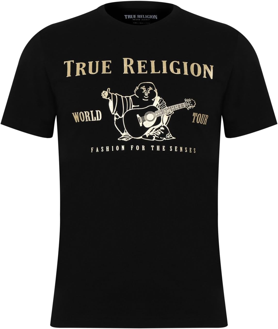 Men’s Graphic T-Shirt – Short Sleeve Metallic Buddha Tee, Mens T Shirt