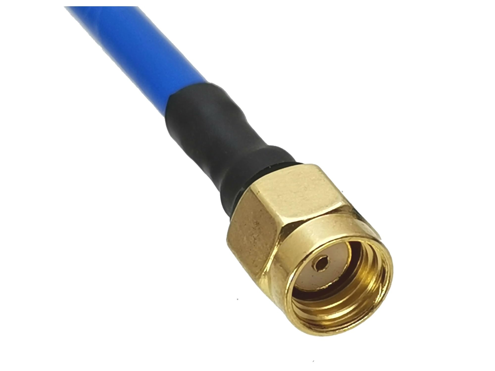 LIHUA - Cavo coassiale semirigido flessibile blu da 0,141" RG402, connettore R*/F RP-SMA maschio a connettore maschio, 1 pezzo, 4 pollici ~ 20 m (12 pollici)