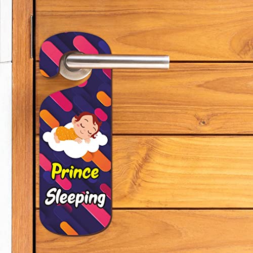 Image of CVANU Prince Sleeping Wooden Door Sign Hanger Size(24cm x 8.5cm) cv80