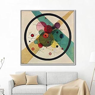 Wassily Kandinsky Cerchio nero Quadri astratti su tela da parete Poster e dipinti per soggiorno Decorazioni per la casa 35x35 cm 14