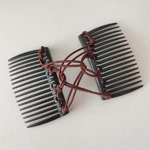 2 piezas clip ajustable mágico para cabello negro miniatura 4