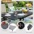 Sophia & William Patio Dining Set 9 Pieces Outdoor Metal Furniture Set, 8 x Patio Dining Swivel Chairs Padded with 1 Expandable 6-8 Person Table for Lawn Garden
