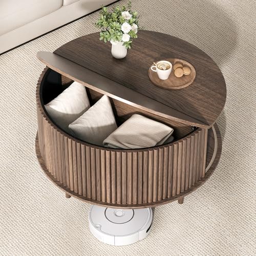 JOINICE Round Fluted Coffee Table