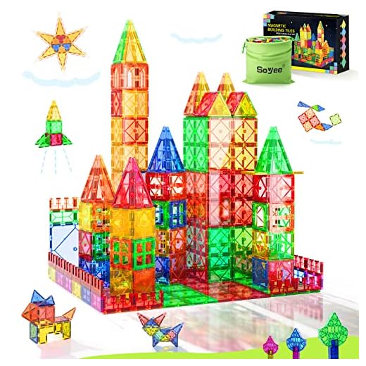 Magnet Toys for 3 Year Old Boys and Girls Magnetic Tiles Building Blocks STEM Learning Toys Montessori Toys for Toddlers Kids