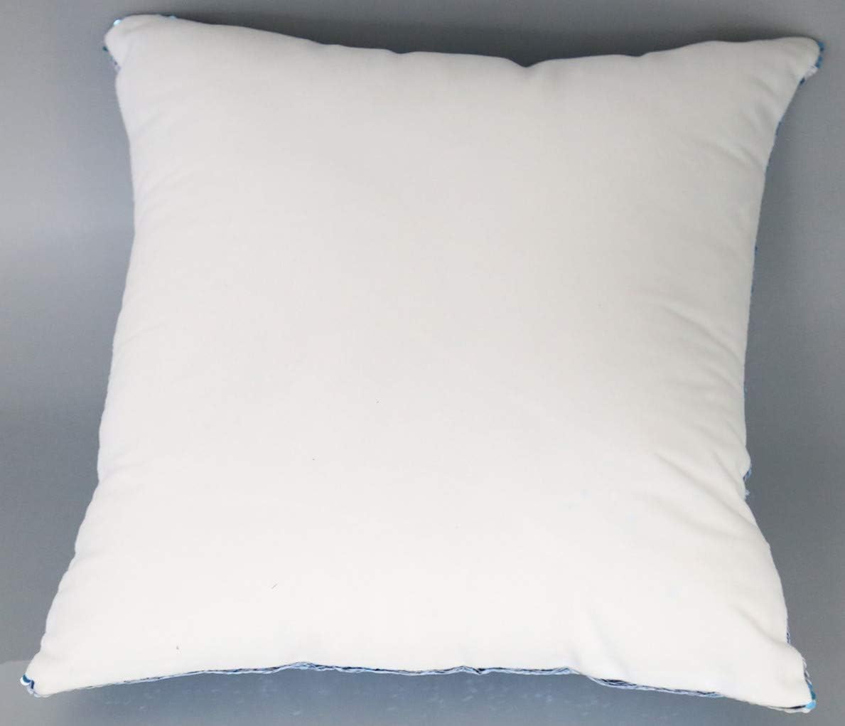 10Pcs Sublimation Blank Pillow Covers 16x16in Reversible Sequin Magic Swipe Pillow Cases Cushion Cover (Lake Blue)